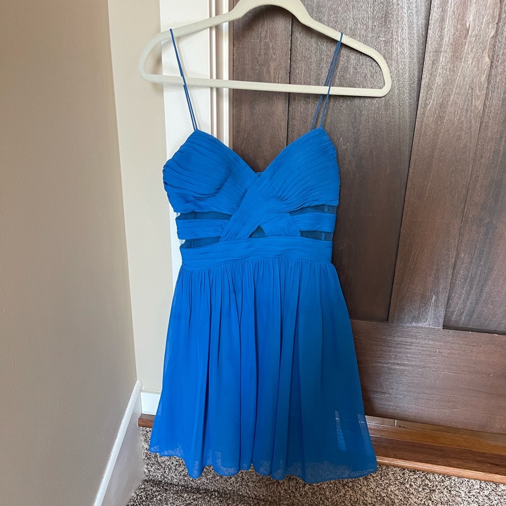 Hailey Logan blue cocktail dress- size 7/8 (fits like a medium)